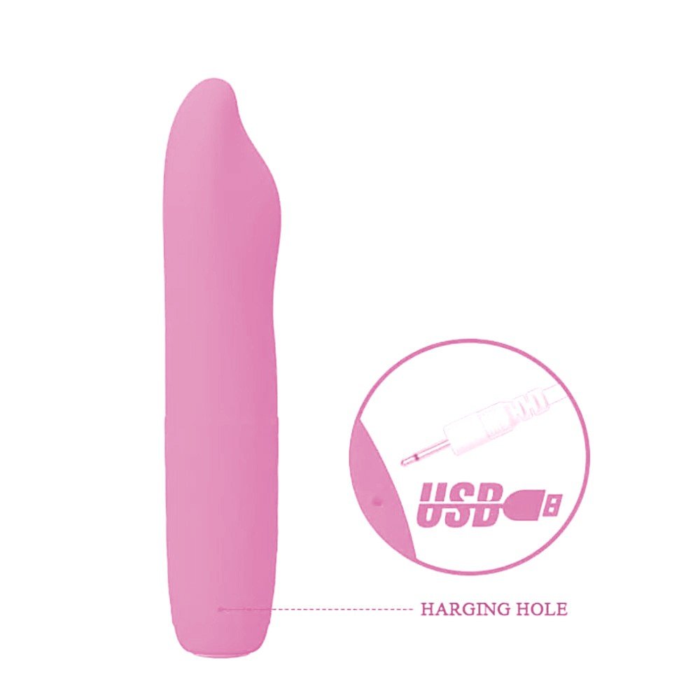 Vibrador Feminino em Silicone Recarreg�vel com 4 Vibra��es e 4 Rota��es Burke Rosa | Foto 05