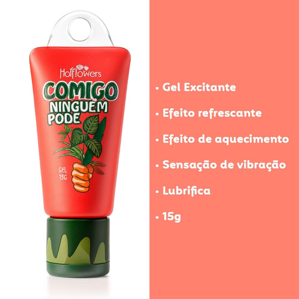 Gel Excitante Unissex Esquenta, Vibra e Gela Comigo Ningu�m Pode 15g com 3 efeitos