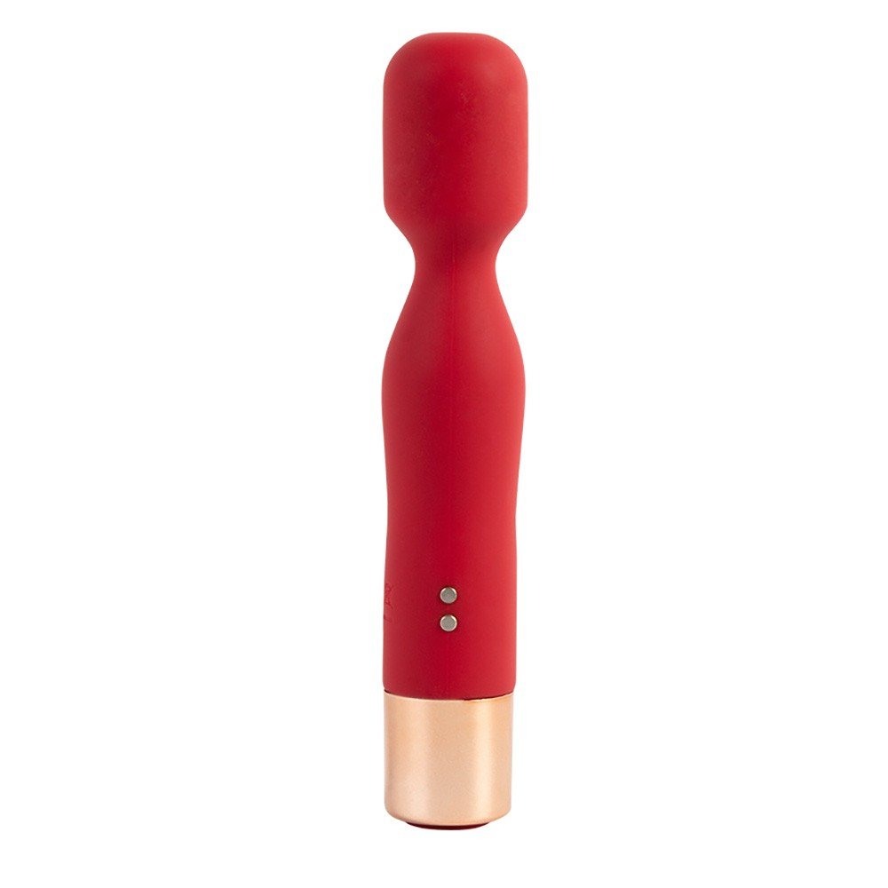 Massageador Er�tico em Silicone Recarreg�vel com 7 Modos de Vibra��o Wand Vermelho | Foto 04