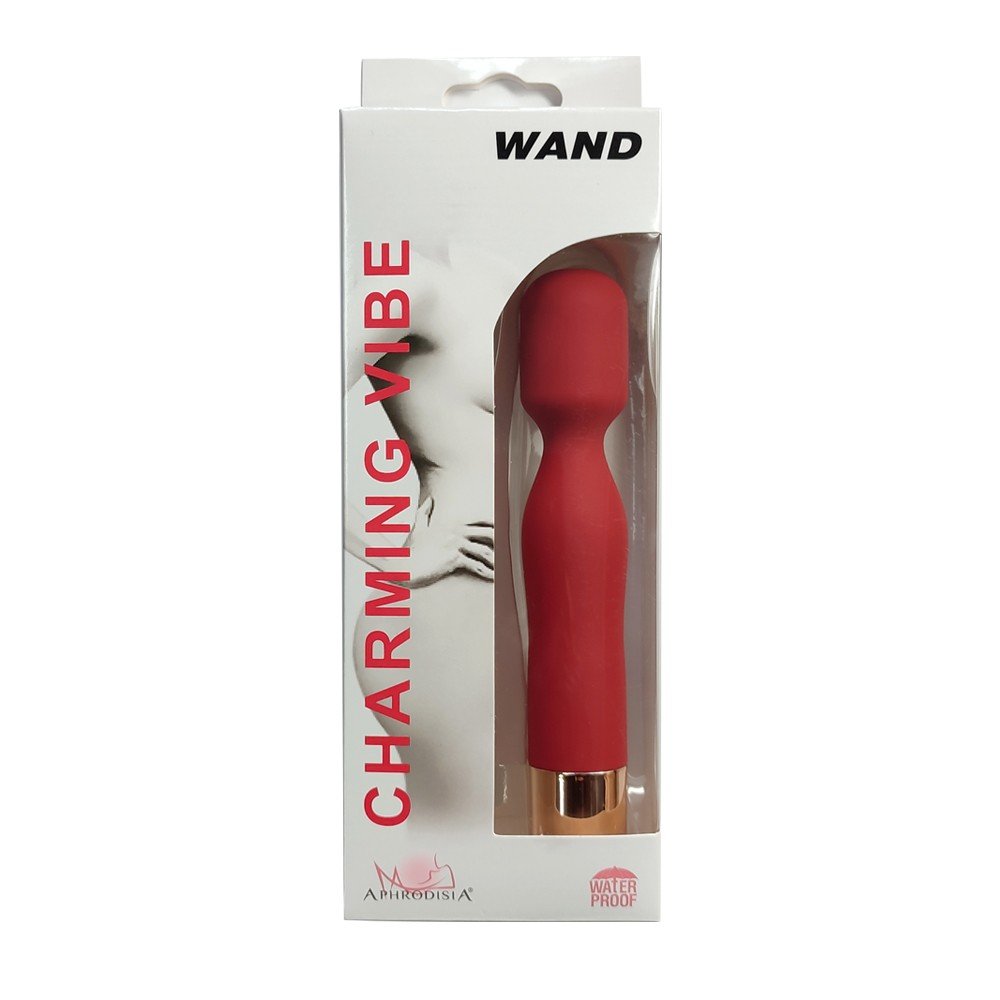 Massageador Er�tico em Silicone Recarreg�vel com 7 Modos de Vibra��o Wand Vermelho | Foto 05