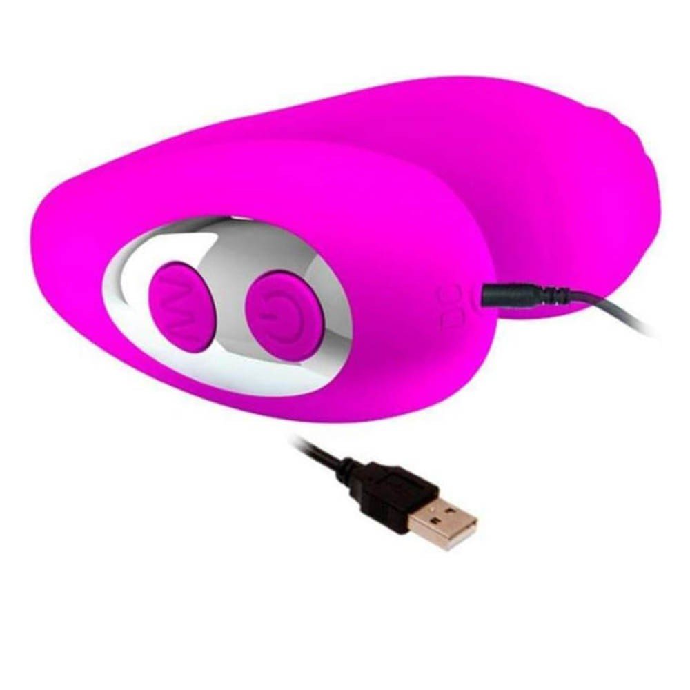 Vibrador para Casal para Sexo Oral Recarreg�vel em Silicone 7 Vibra��es Mabel Pink | Foto 05