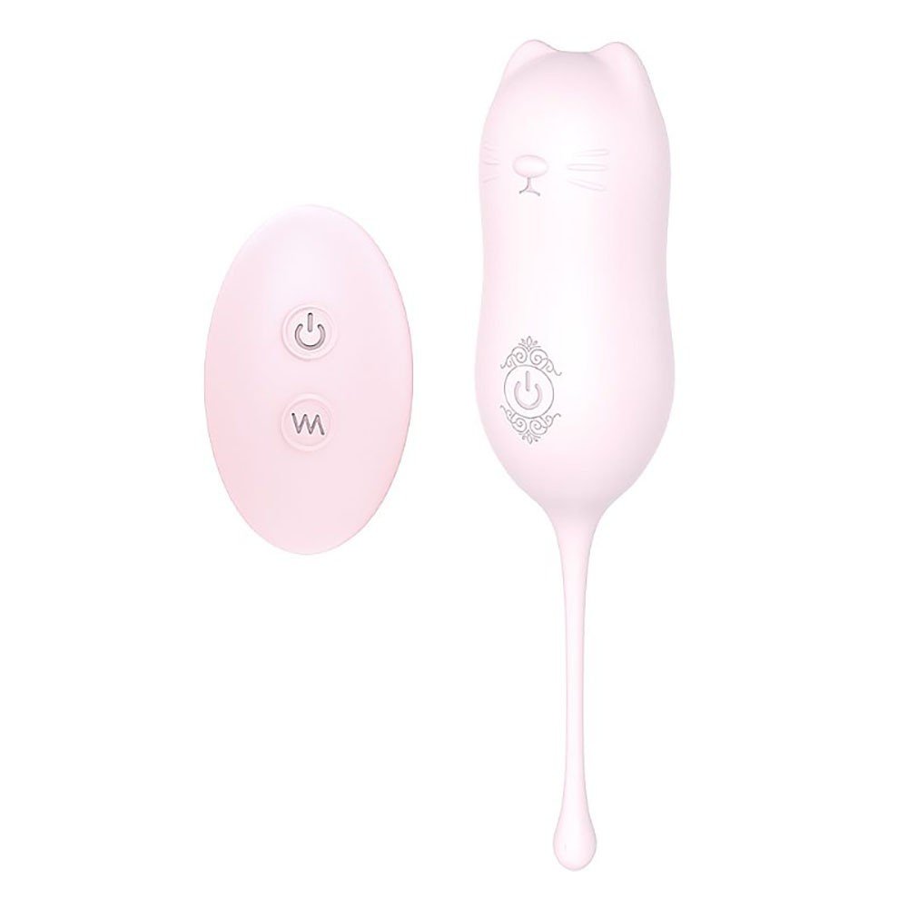 Vibrador Bullet em Silicone Recarreg�vel Miaou Rosa com controle remoto