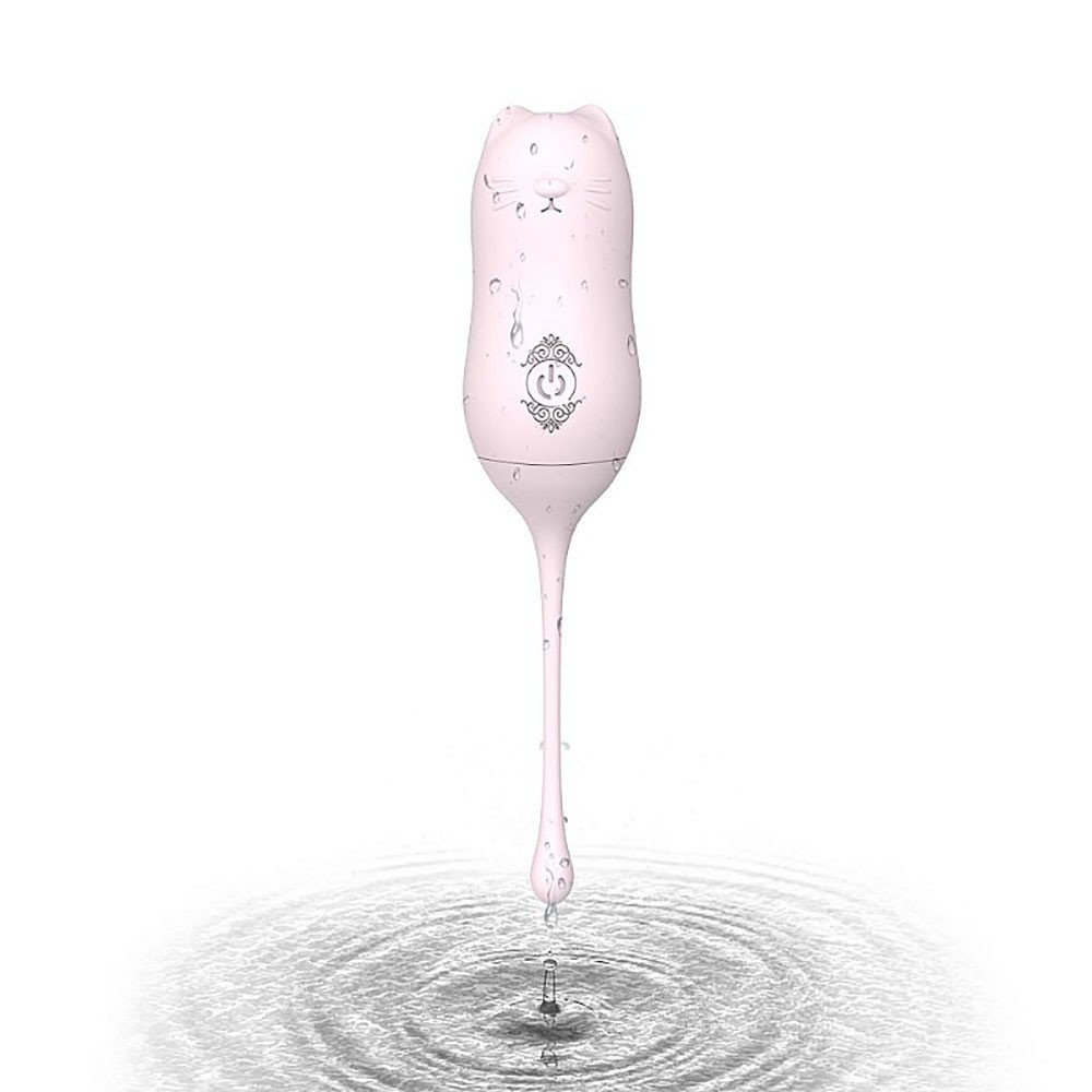 Vibrador Bullet em Silicone Recarreg�vel 9 Modos de Vibra��o Controle com Fio Miaou Rosa | Foto 04