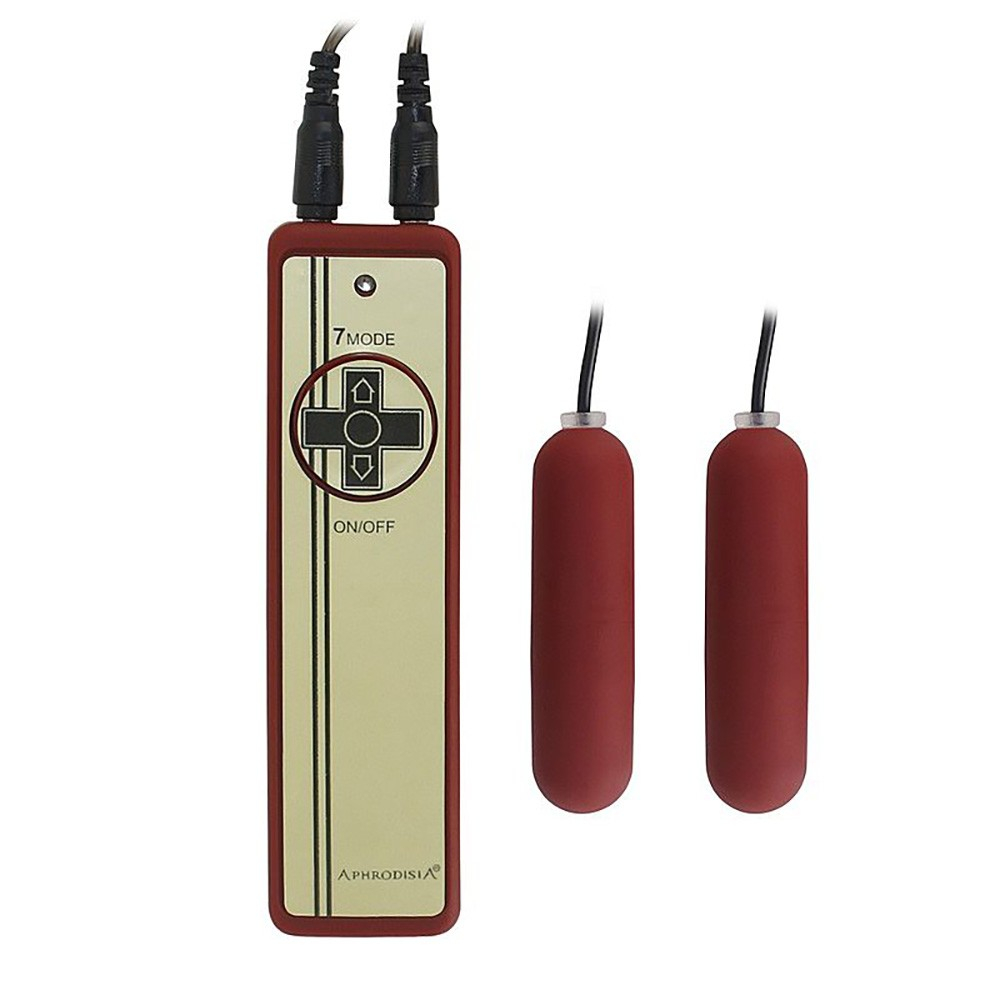 Vibrador Bullet Duplo Vinho com Controle de 7 Modos de Vibra��o