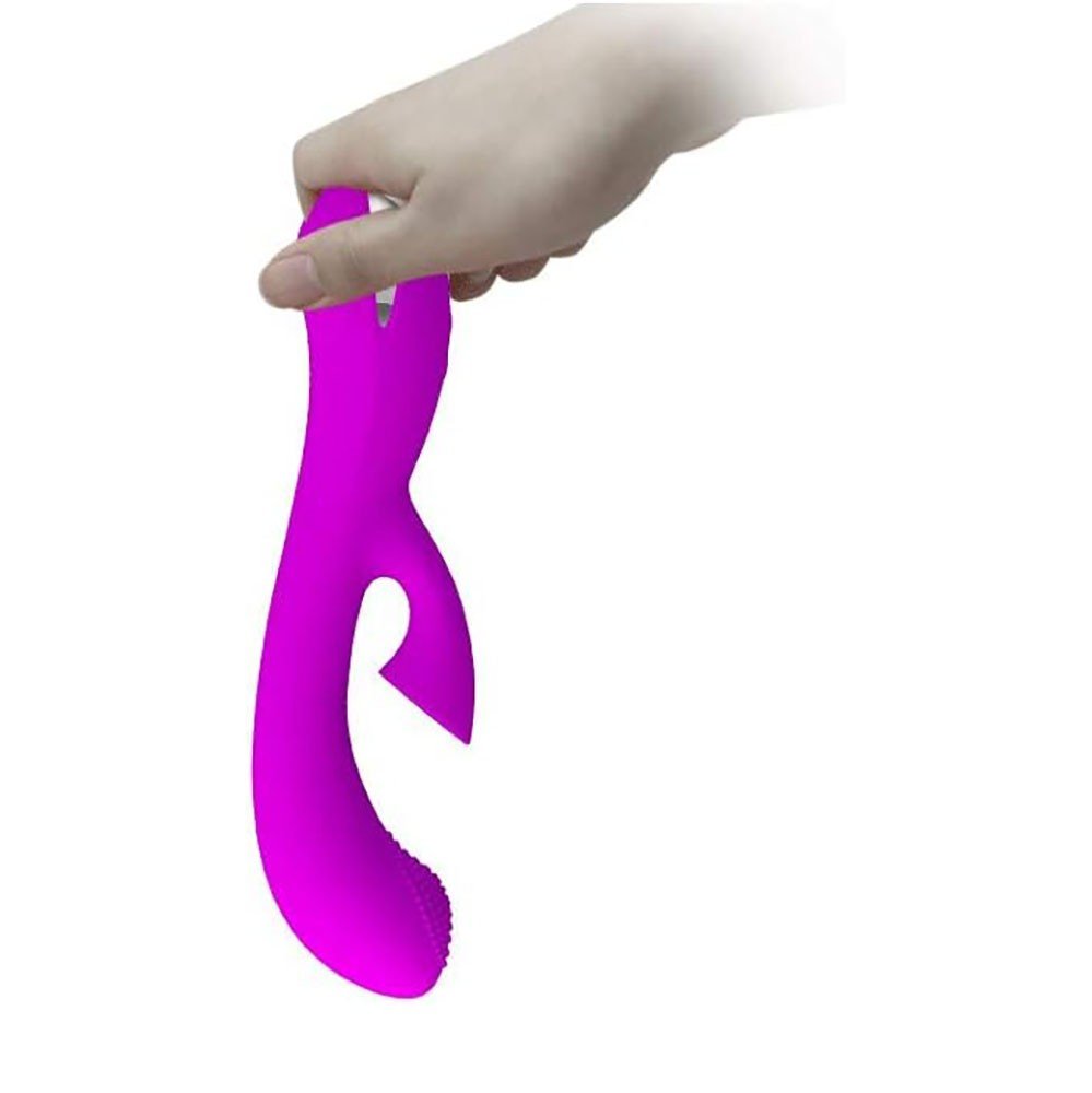 Vibrador Duplo em Silicone Recarreg�vel 7 Modos de Suc��o e 4 Modos de Dedilhar Roy Pink | Foto 05