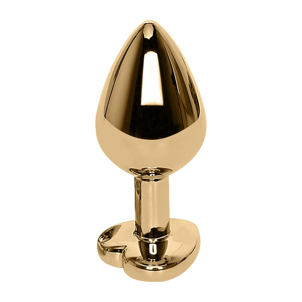 Plug Anal Joia em A�o Inox Tamanho P com Cristal Roxo Cora��o e Formato Gota de 8 x 3,5cm | Foto 04