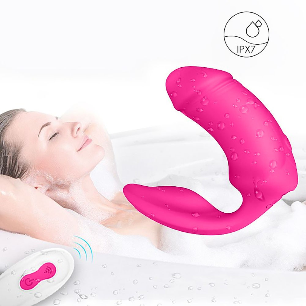 Vibrador Duplo em Silicone Recarreg�vel 9 Modos de Vibra��o Controle sem Fio Sparrow Pink | Foto 04