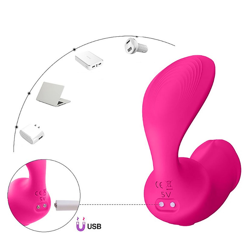 Vibrador Duplo em Silicone Recarreg�vel 9 Modos de Vibra��o Controle sem Fio Sparrow Pink | Foto 05