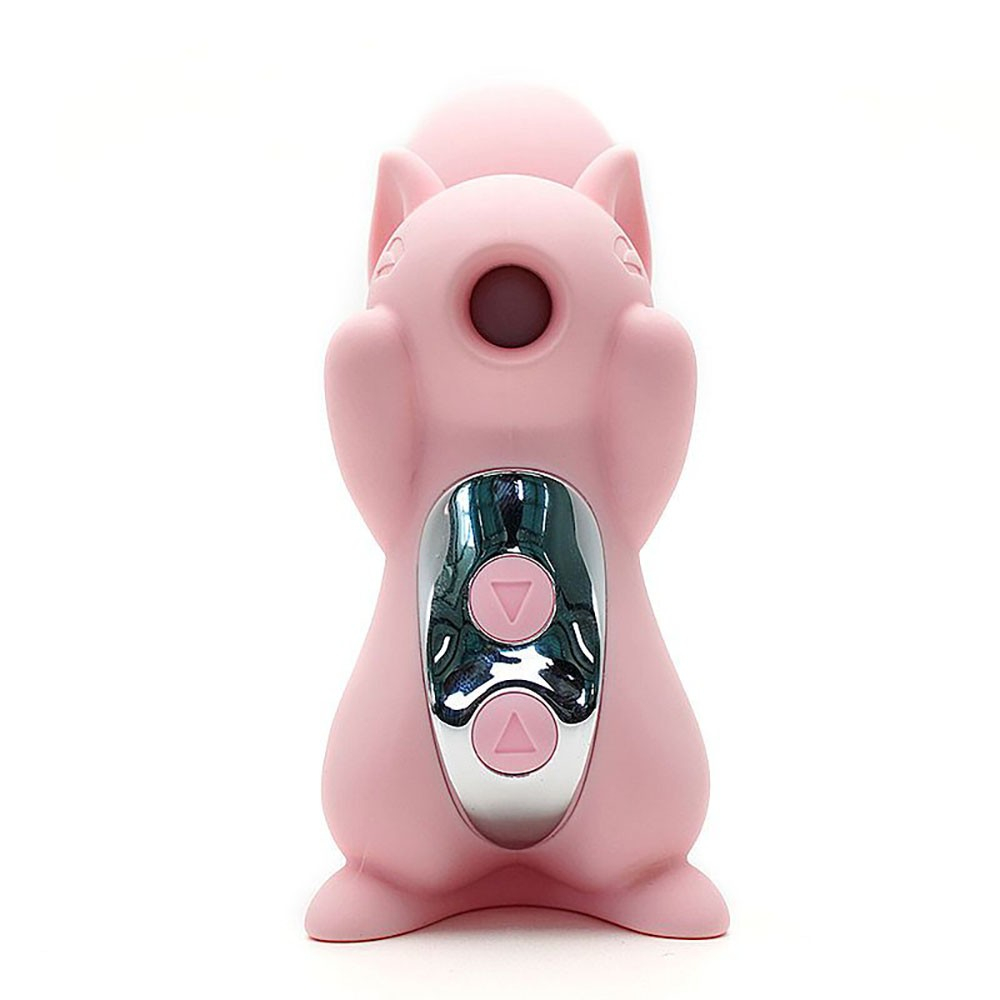 Vibrador para Clit�ris em Silicone Recarreg�vel Miss UU Rosa - Frente mostrando controles