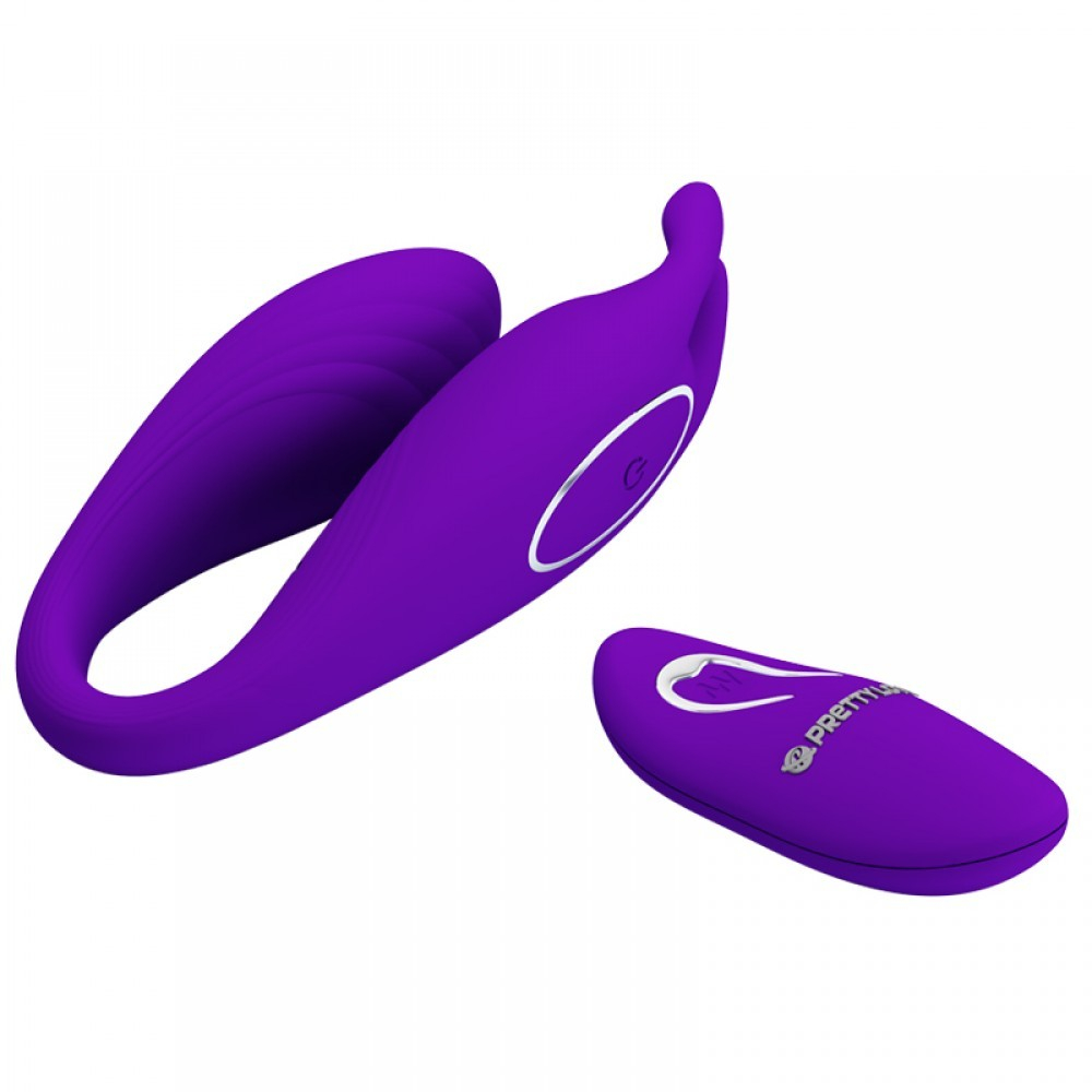 Vibrador para Casal Bill Roxo, vibrador interno flex�vel em silicone com controle remoto