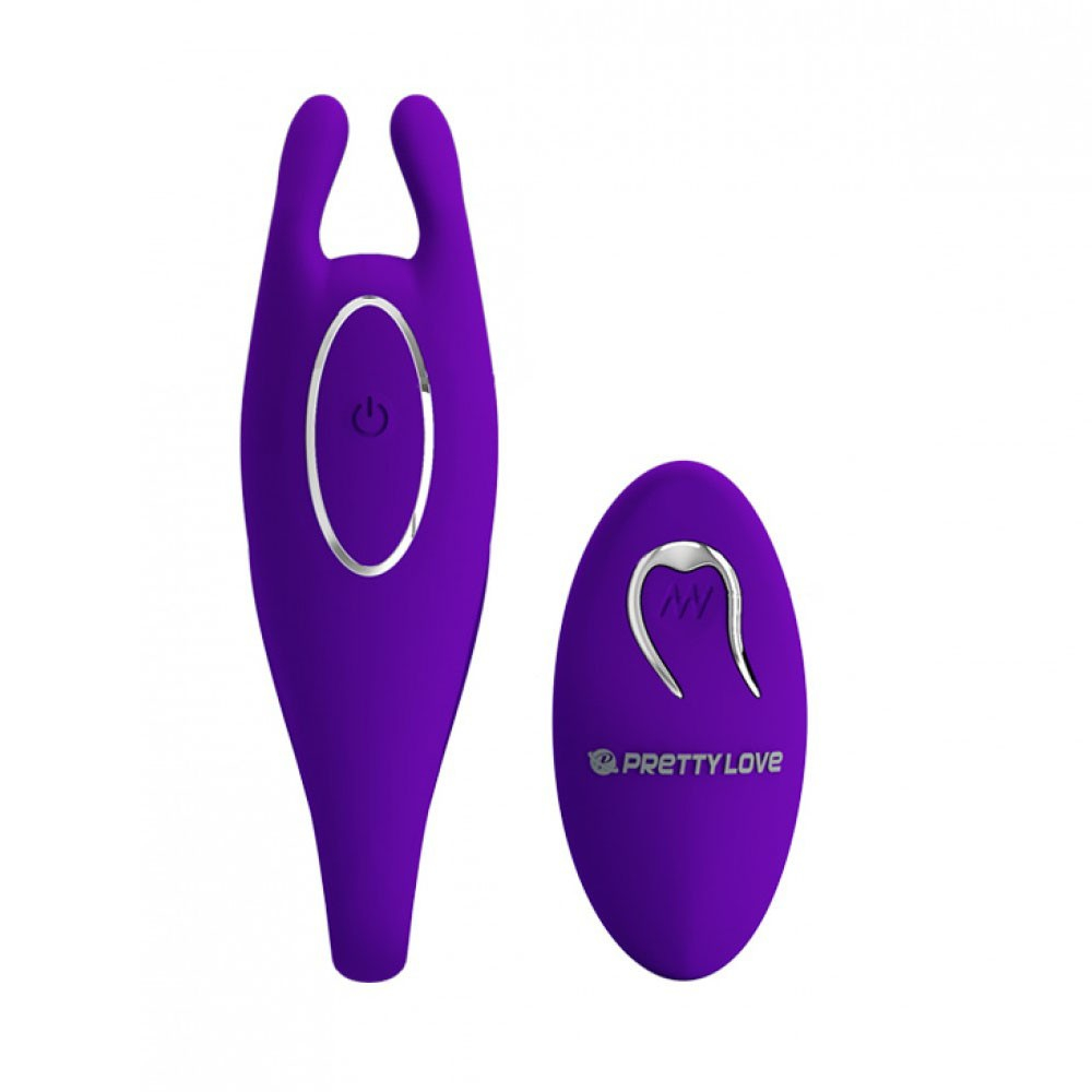 Vibrador para Casal em Silicone Recarreg�vel 12 Modos de Vibra��o Controle sem Fio Bill Roxo | Foto 04