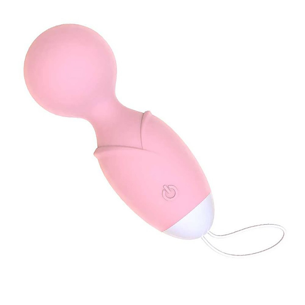 Massageador Er�tico em Silicone Recarreg�vel 10 Vibra��es Aquecimento e Controle sem Fio Loli Rosa | Foto 05