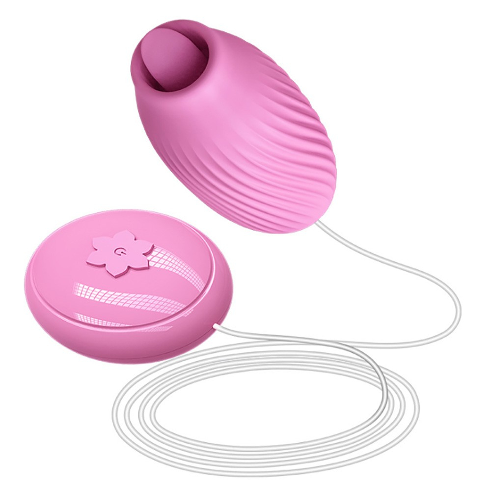 Vibrador para Clit�ris em Silicone com L�ngua Estimuladora 7 Vibra��es Controle com Fio Rosa | Foto 05