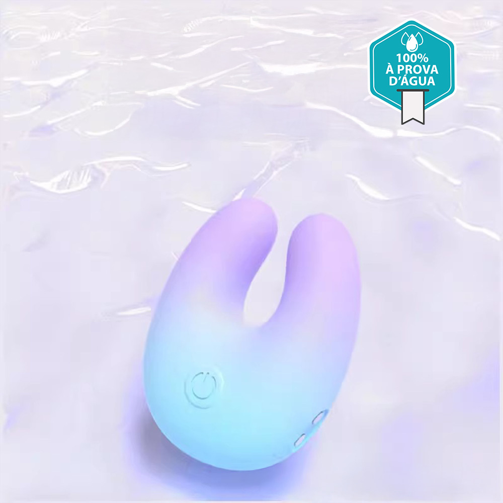 Vibrador para Clit�ris Recarreg�vel em Silicone 10 Vibra��es Cyan | Foto 04