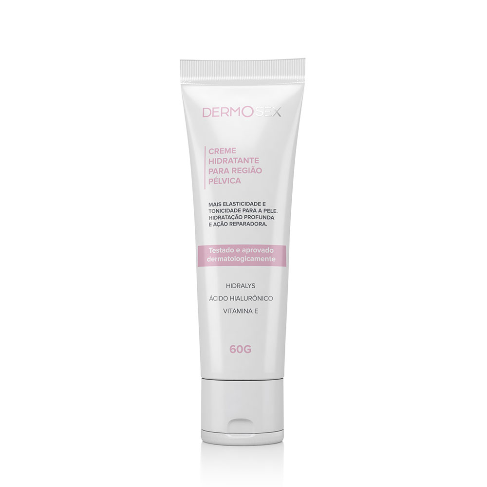Creme Hidratante DERMOSex 60g - Tubo com embalagem elegante e funcional