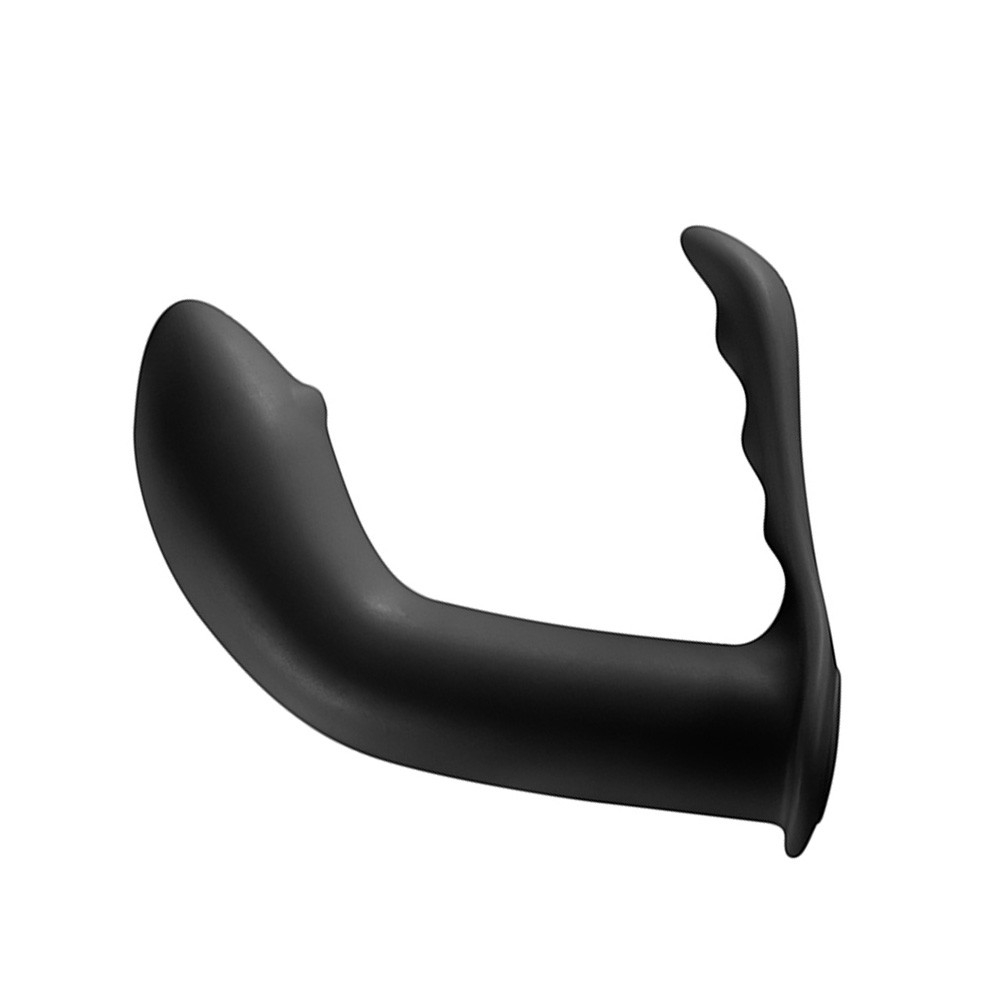 Estimulador de Pr�stata em Silicone Flex�vel Seeker Preto | Detalhe da pega de seguran�a