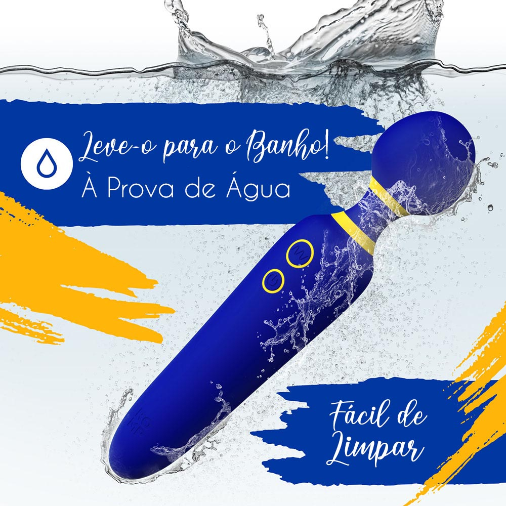 Massageador Er�tico Recarreg�vel em Silicone com 6 Vibra��es e 4 Intensidades Silencioso Flip Azul | Foto 04