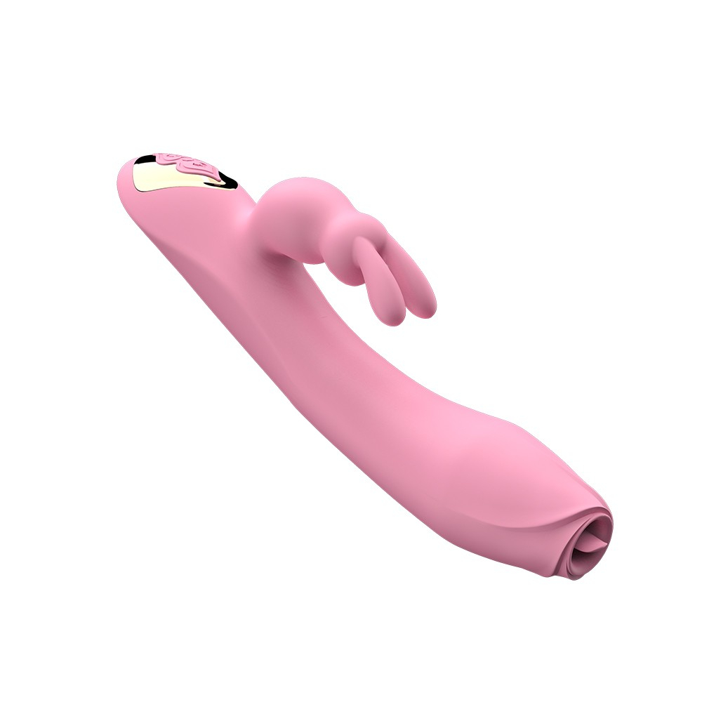 Vibrador Duplo em Silicone Recarreg�vel com Aquecimento 7 Modos de Vibra��o Rosa | Foto 04