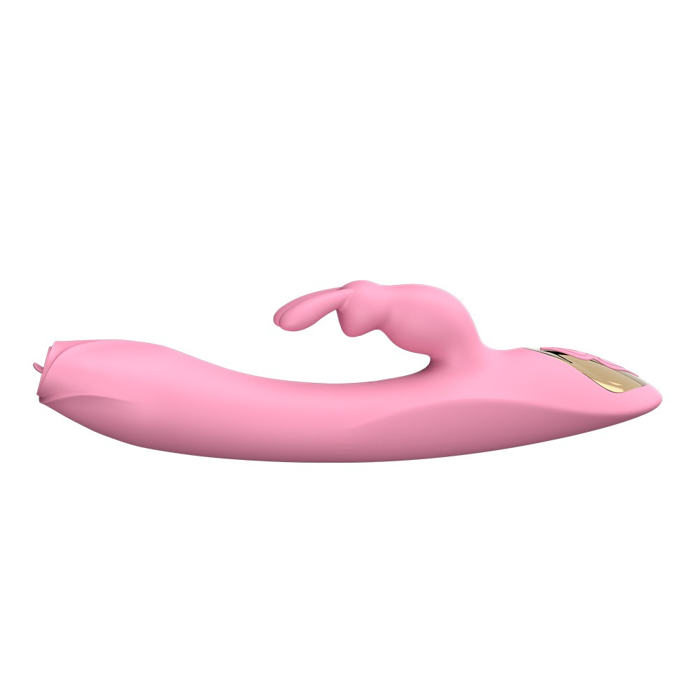Vibrador Duplo em Silicone Recarreg�vel com Aquecimento 7 Modos de Vibra��o Rosa | Foto 05