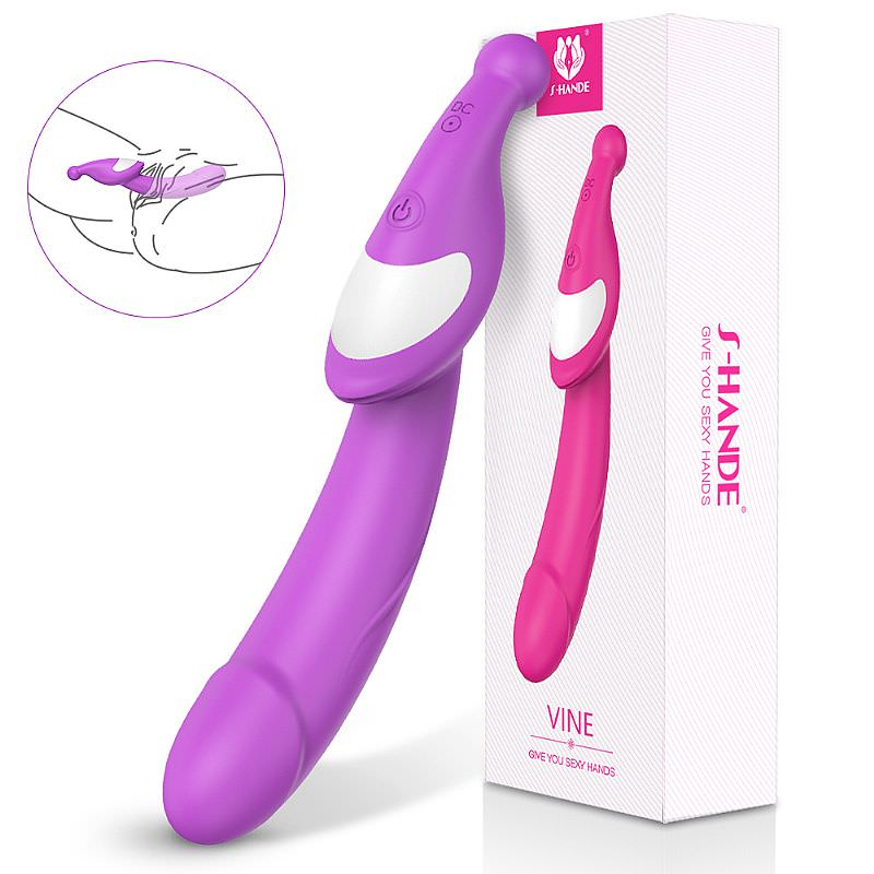 Vibrador Ponto G com Estimulador de Clit�ris Vine Roxo | Foto 04