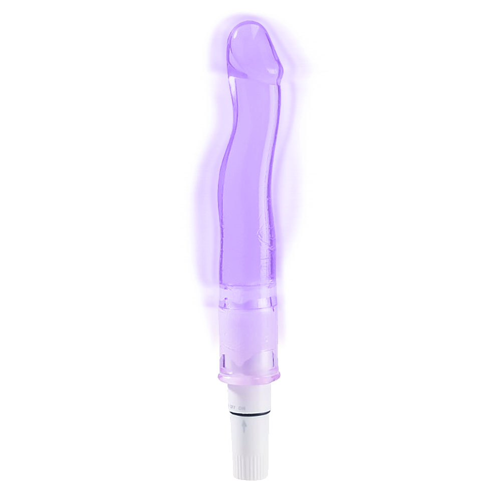 Vibrador Personal em Jelly e Formato de Glande Peniana Multivelocidade 13cm Lil�s | Foto 02 - Vista lateral do vibrador destacando seu corpo ligeiramente curvado.