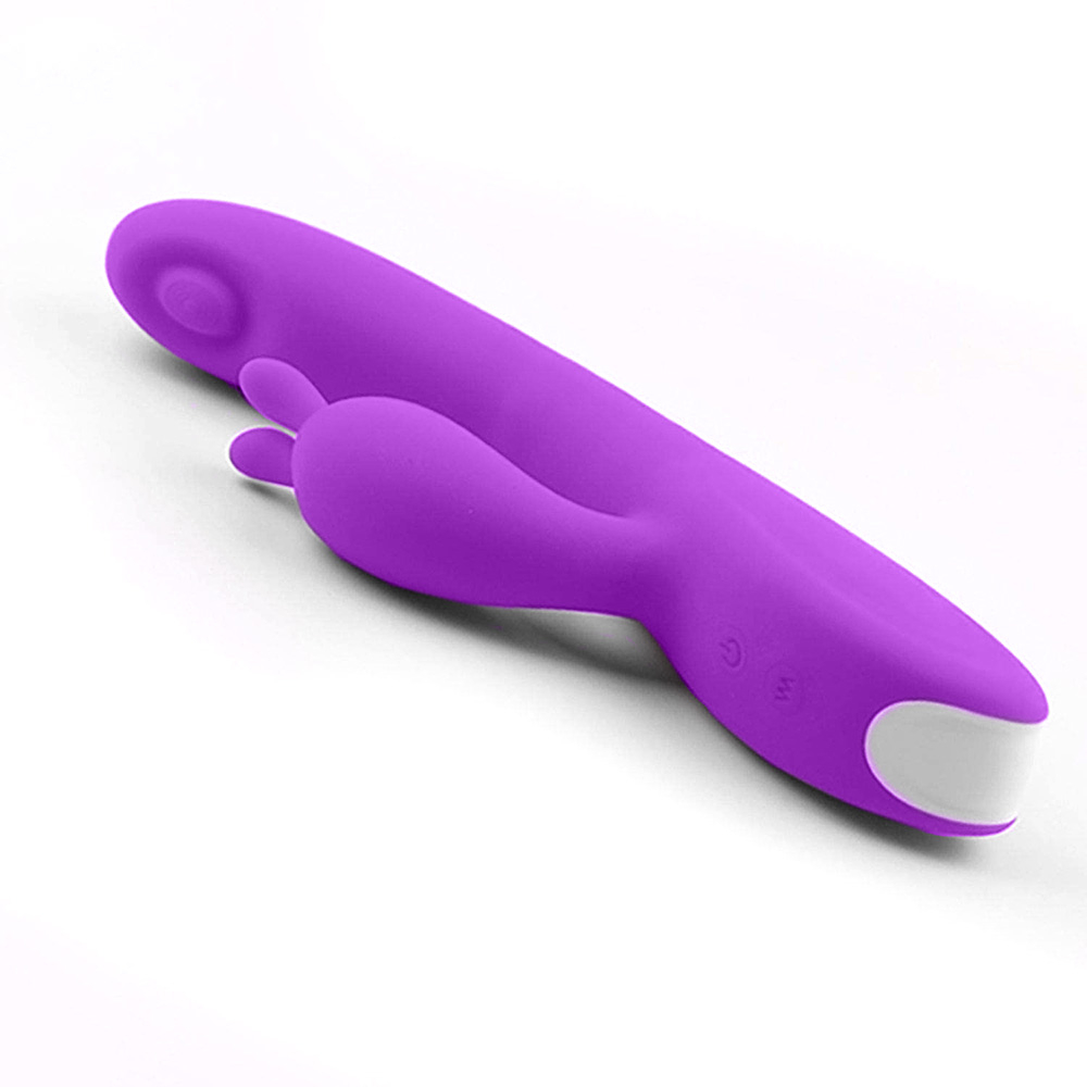 Vibrador Duplo Rabbit em Silicone Recarreg�vel com 9 Vibra��es Candy Roxo | Foto 05