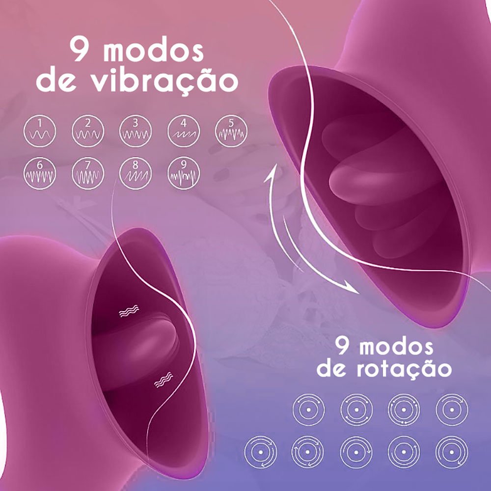 Vibrador para Clit�ris em Silicone com 9 Vibra��es Cleopatra Pink | Foto 04