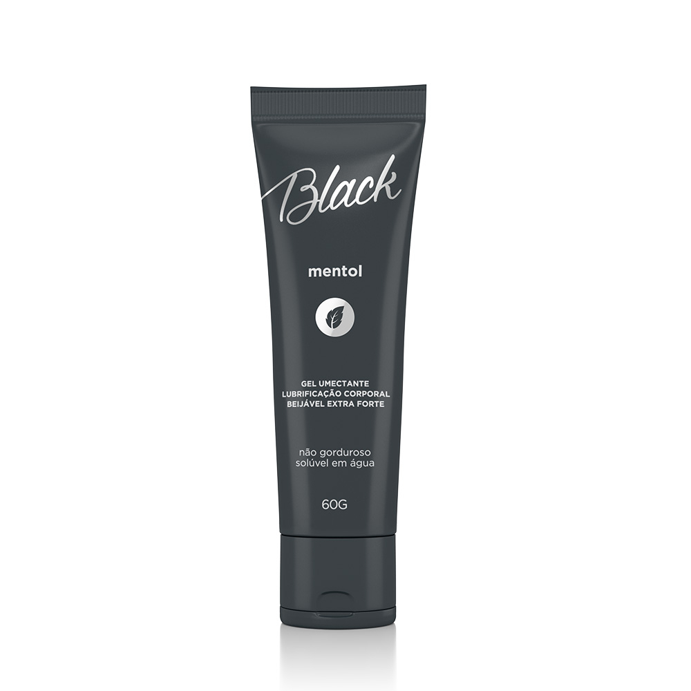 Gel para Sexo Anal Beij�vel Black Mentol Extra Forte 60g - Tubo individual