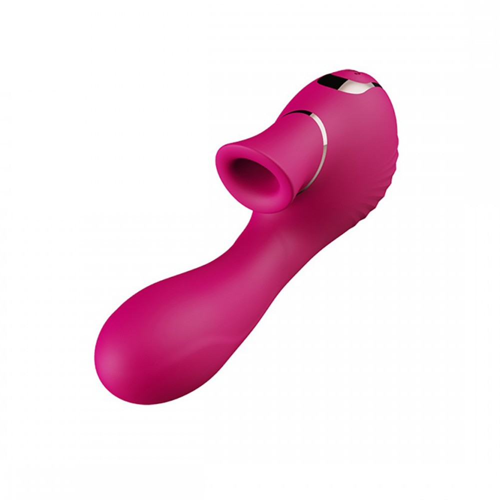 Vibrador Duplo em Silicone Recarreg�vel com 7 Pulsa��es e 7 Vibra��es Pink | Foto 04