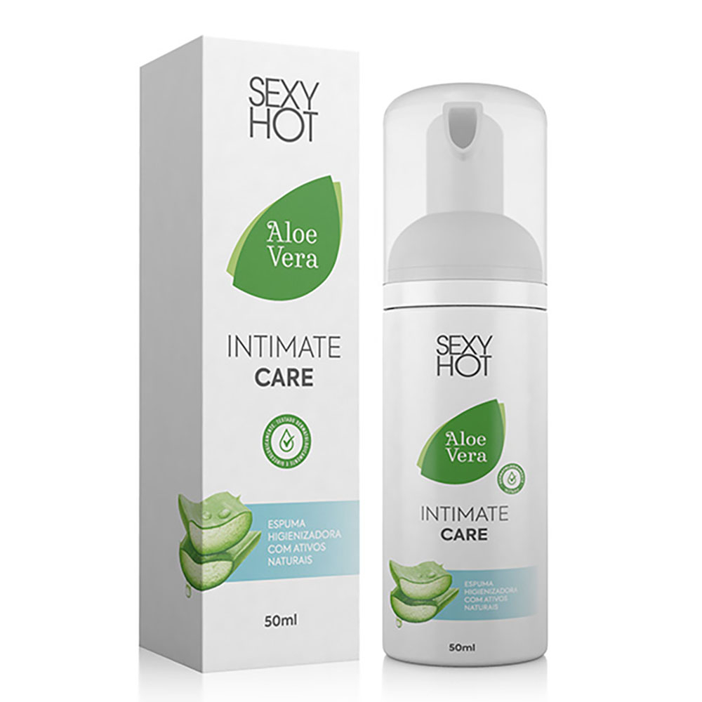 Espuma Higienizadora �ntima para Sexo Anal Intime Care Aloe Vera 50ml | Espuma Higienizadora �ntima para Sexo Anal Intime Care Aloe Vera 50ml