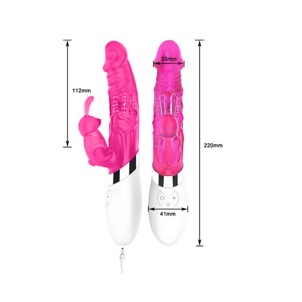 Vibrador Rabbit Rotativo Haloy com 6 Modos de Vibra��o e Rota��o Pink | Foto 05