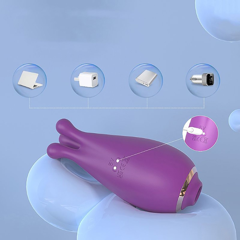 Vibrador para Clit�ris em Silicone Recarreg�vel 9 Modos de Vibra��o, Rota��o e Pulsa��o Kraken Roxo | Foto 04