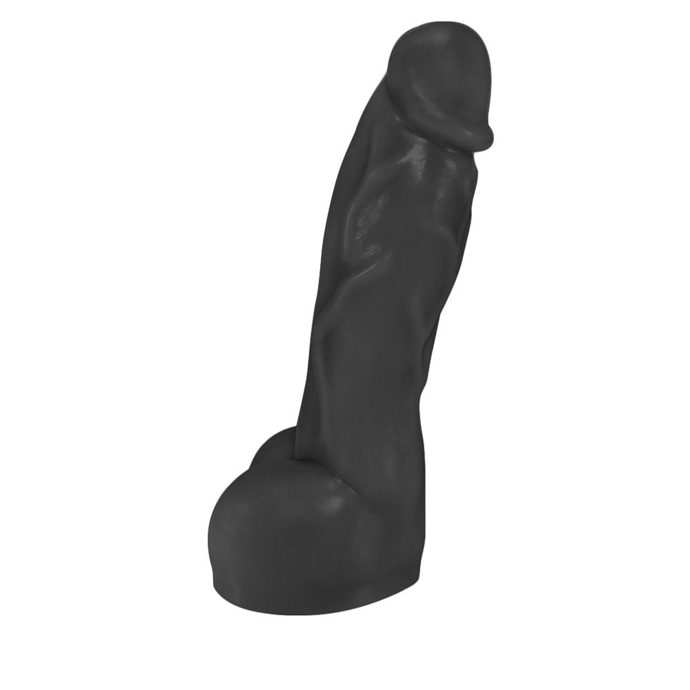 P�nis Real�stico em PVC Flex�vel Heart 19,5 x 4,5cm Preto | Foto 04
