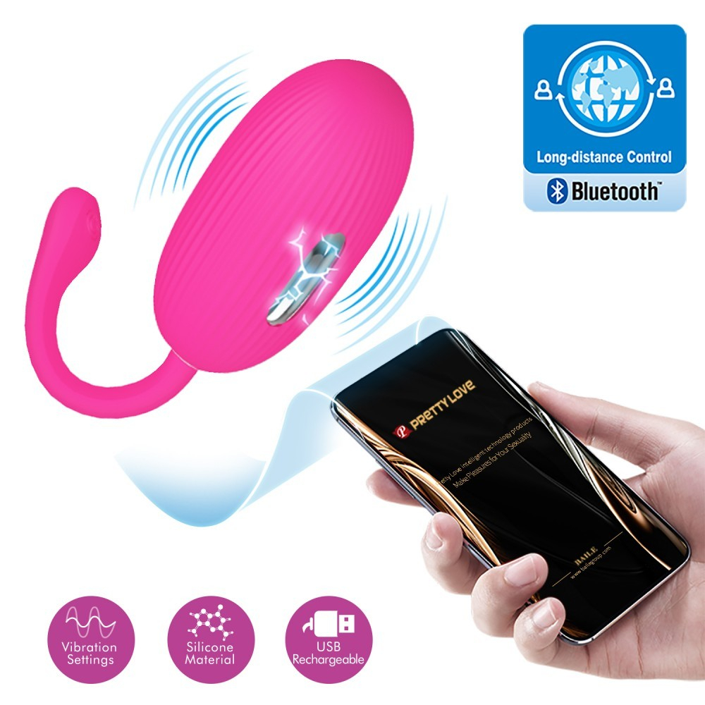 Vibrador Doreen Pink com controle por APP e fun��o de choque