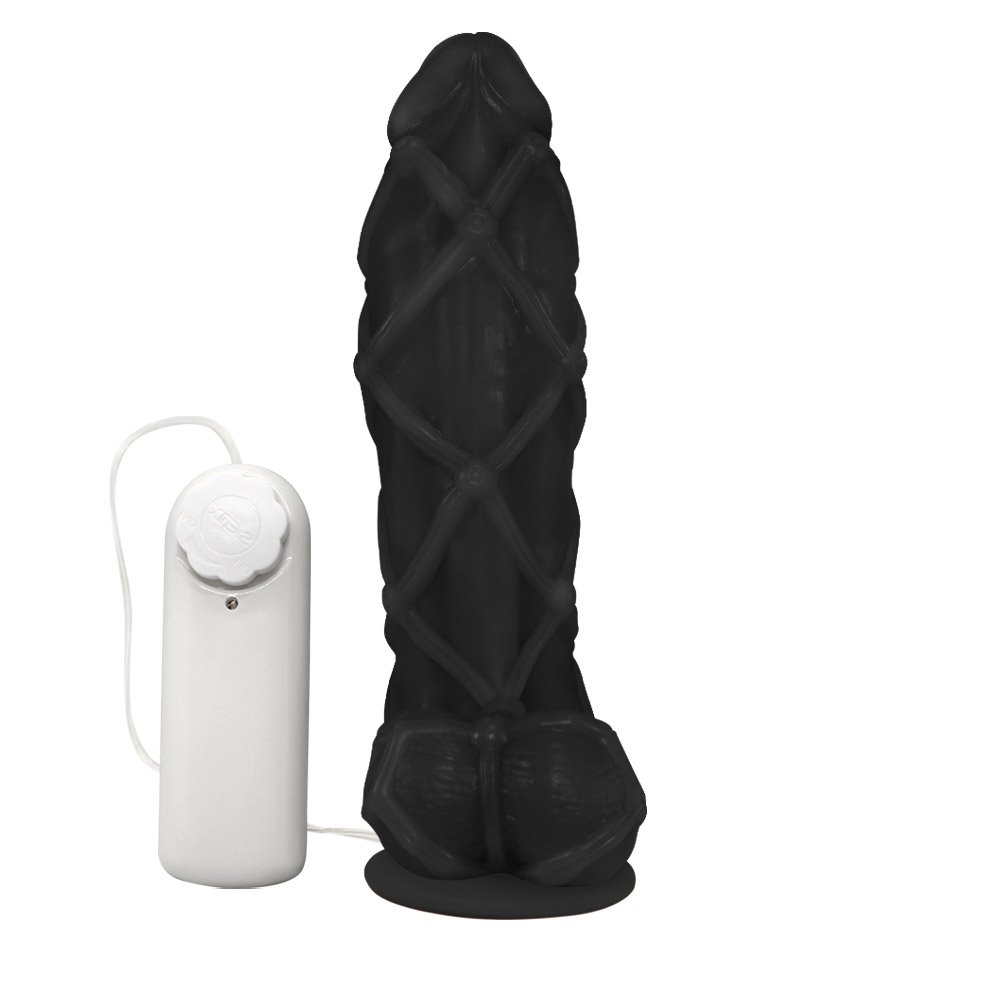 P�nis Maci�o Dominador em PVC Flex�vel Vibrador e Ventosa - Vista detalhada do design imponente