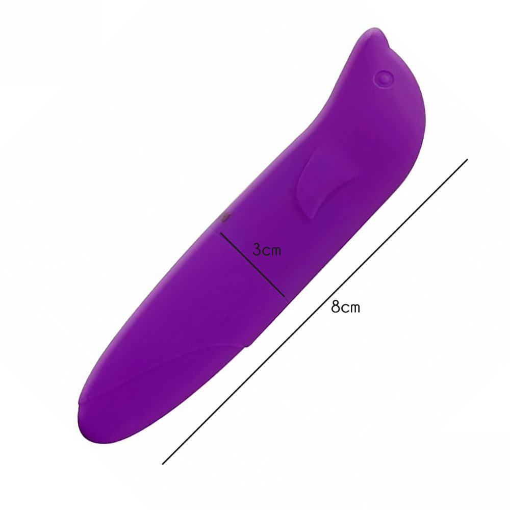 Vibrador Ponto G em Pl�stico R�gido com Formato de Golfinho Roxo | Foto 04