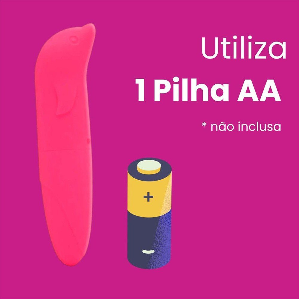 Vibrador Ponto G em Pl�stico R�gido com Formato de Golfinho Rosa | Foto 04