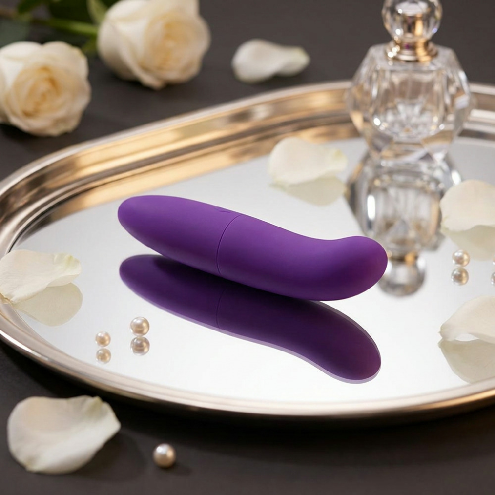 Vibrador Ponto G Liso Feito em Pl�stico R�gido Roxo | Foto 05