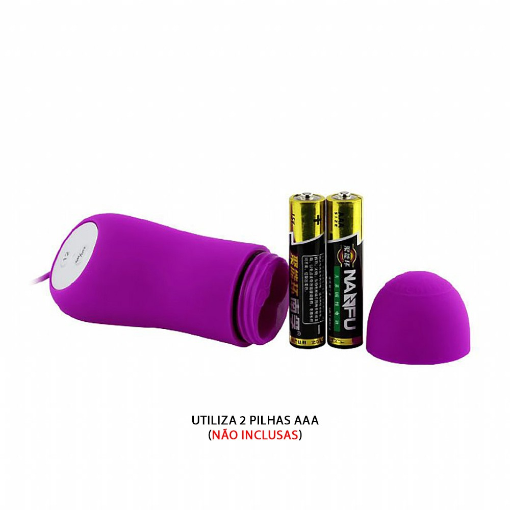 Vibrador Bullet em ABS Aveludado 12 Modos de Vibra��o e Controle com Fio Pink | Foto 04