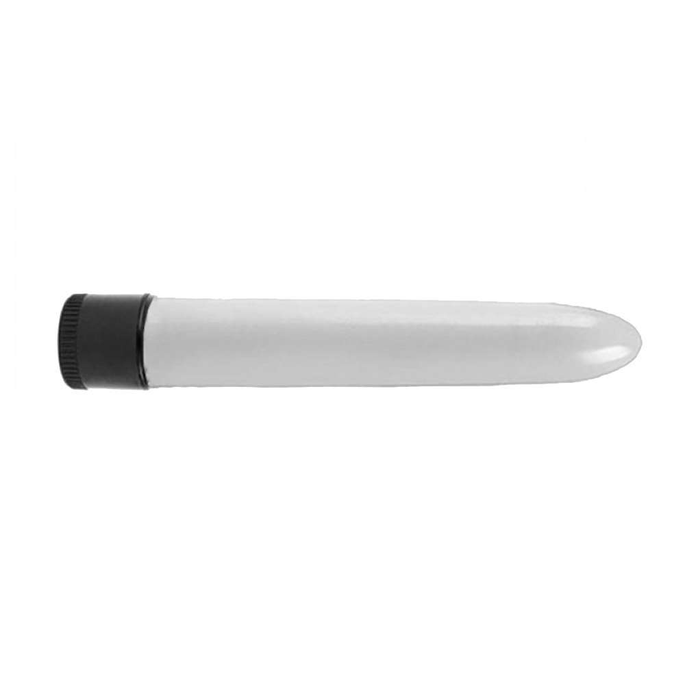 Vibrador Personal Liso 18 x 2,8cm Branco com foco na parte funcional