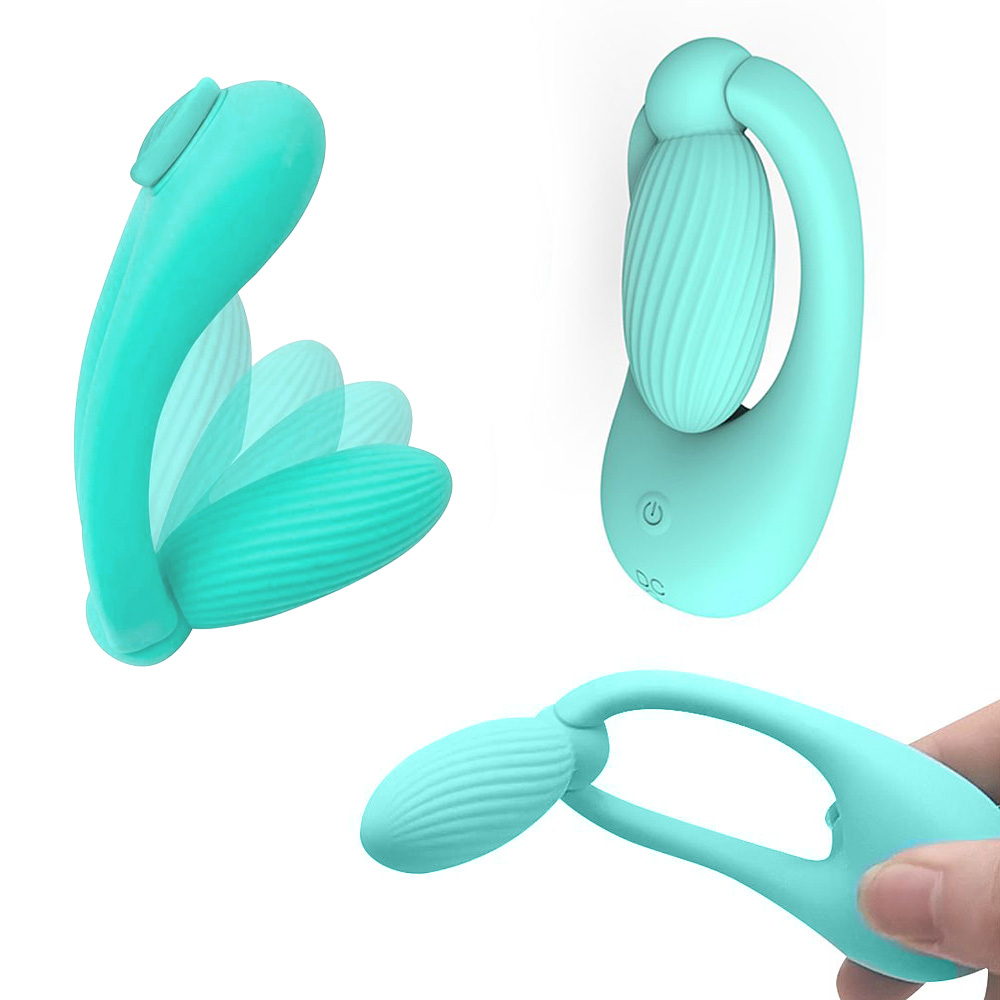 Vibrador para Clit�ris para Calcinha Recarreg�vel em Silicone 10 Vibra��es e Controle sem Fio Cyan | Foto 04