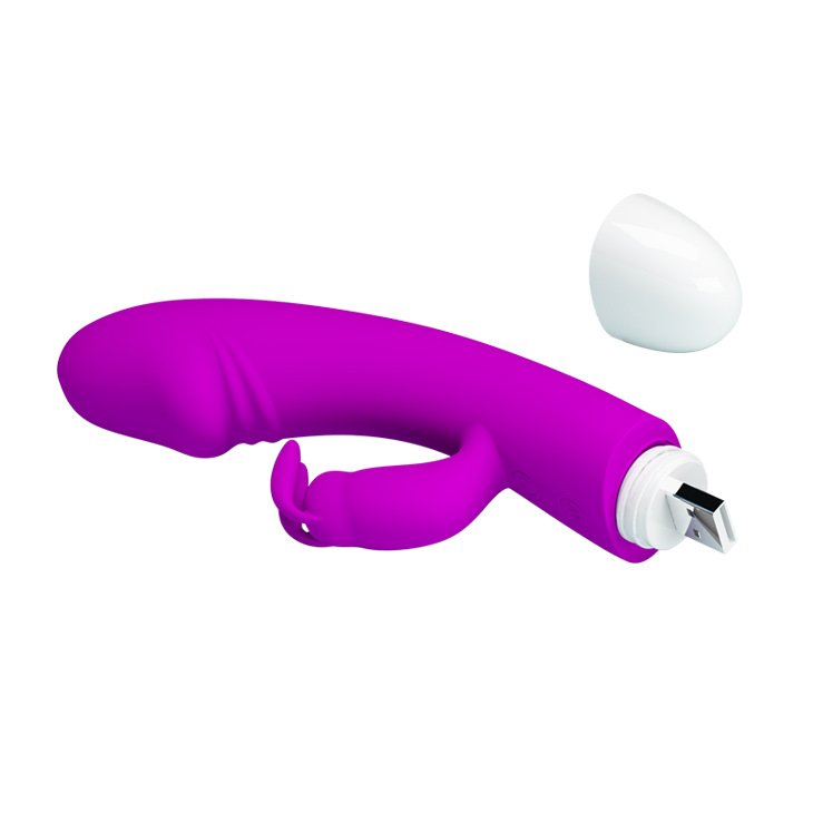Vibrador Duplo, Estimulador Coelho, 2 Motores, USB Will Roxo | Foto 05