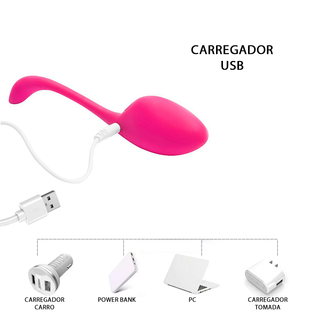 Vibrador para Casal Recarreg�vel em Silicone com 10 Vibra��es e Controle por APP Ruby Pink | Foto 05