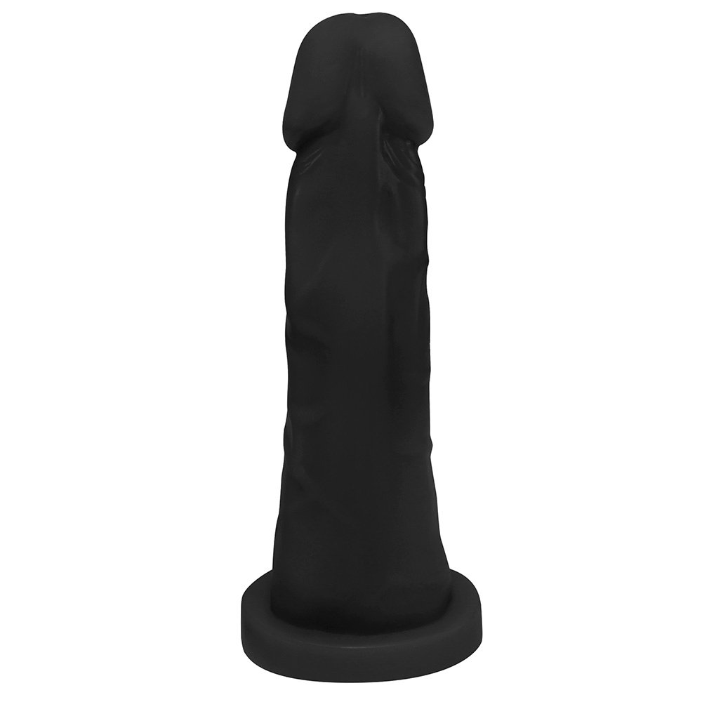 P�nis de Borracha com Base Miercoles 15 x 4,5cm Preto, vista frontal