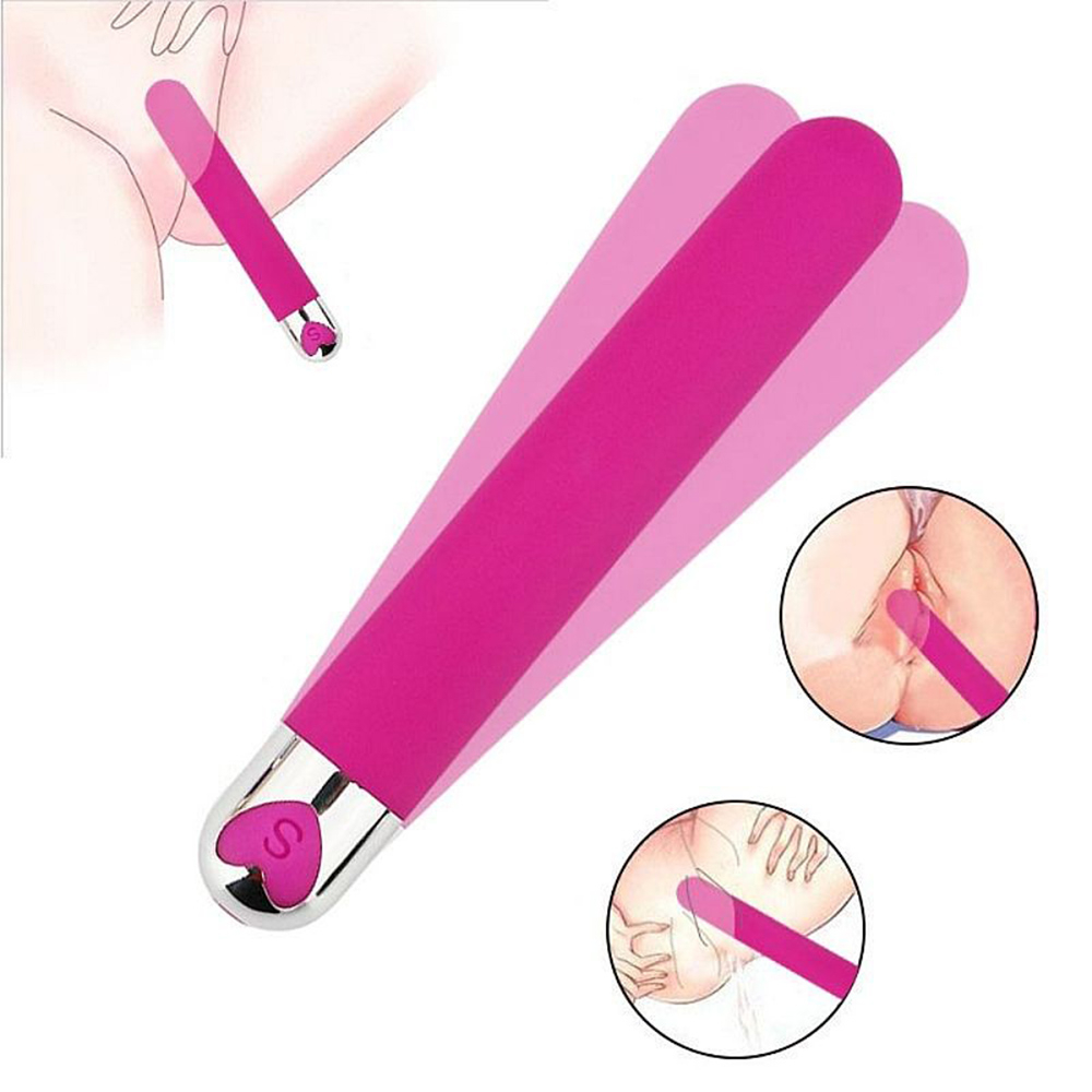 Vibrador Personal Recarreg�vel em Silicone Rosa com 10 Vibra��es, mostrando modos de uso