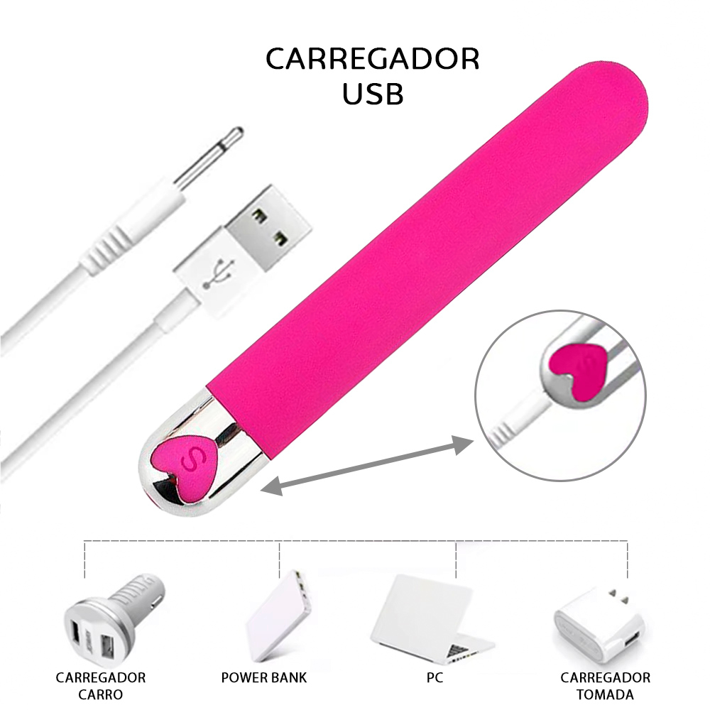 Vibrador Personal Recarreg�vel em Silicone com 10 Vibra��es Pink | Foto 05