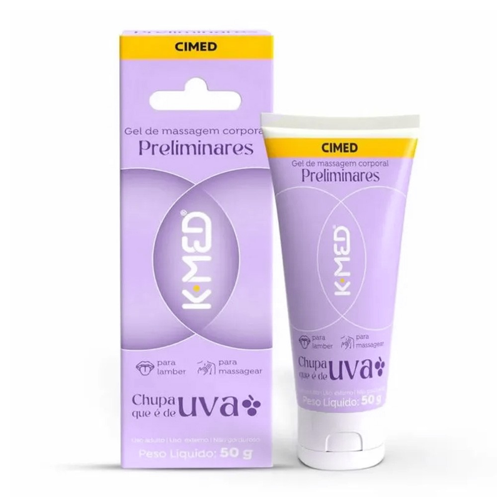 Gel K-Med Preliminares Sabor Uva para Sexo Oral | Vers�o da caixa e tubo