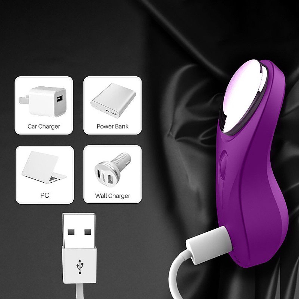 Vibrador para Clit�ris em Silicone Recarreg�vel 9 Vibra��es com Controle sem Fio Bell Roxo | Foto 05