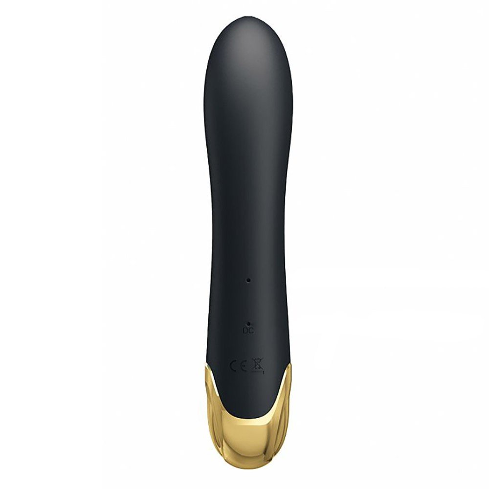 Vibrador Duplo Recarreg�vel em Silicone M�dico com 7 Vibra��es e 7 Suc��es com Ouro 18K Preto | Foto 05