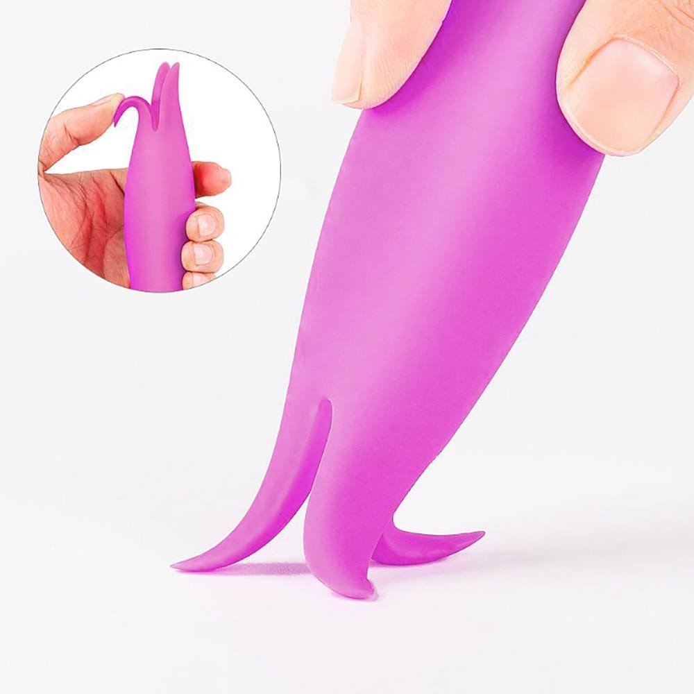 Vibrador Bullet em Silicone Recarreg�vel com 9 Vibra��es e Capa Massageadora Bud Pink | Foto 04